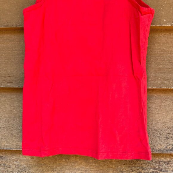 Girls Red American Flag Heart Tank Top Sleeveless Cotton Blend Size S Patriotic - Picture 7 of 7